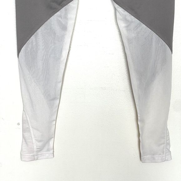 Danskin Womens Leggings Sz Small Mid Rise Mesh Logo Gray Activewear Workout - Picture 8 of 14